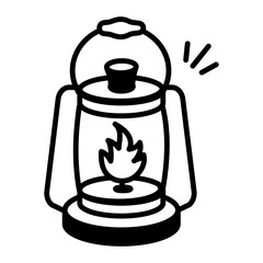 A sketchy style icon of lantern 