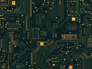 Computer Circuit Board Close-Up