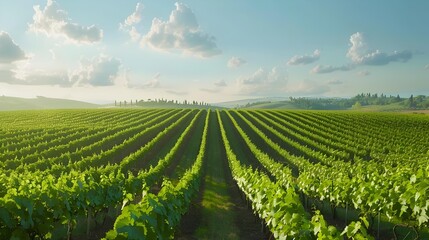 Landscape the magnificent vineyards of tuscany