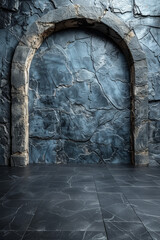 Obraz premium Digital backdrop, Classic, Vintage, Luxury Wall backdrop, wall and floor, Grey, Blue, Brown, composite background.