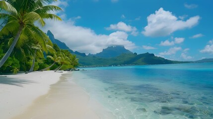 Fototapeta premium Lapped by crystal clear waters bora boras beaches