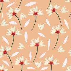 Textile and digital seamless floral vector design