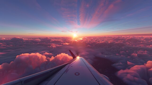 An unforgettable flight in an airplane picture
