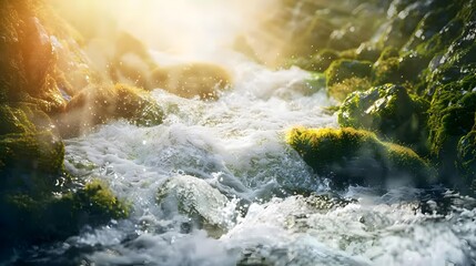 A threshold on a river where water rushes img