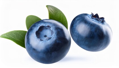 Obraz premium Blueberry in the air, isolated on white background