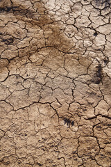 Full frame shot of dry and cracked ground in a desert