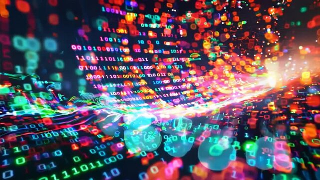 abstract background in colors and patterns for Coding, hacking, or AI
