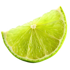 Juicy slice of lime isolated on transparent background png download