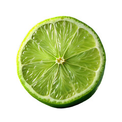 Juicy slice of lime isolated on transparent background png download