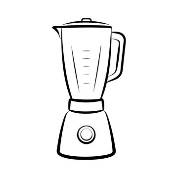 recommend clip art: Black silhouette electric blender mixer icon and vector illustration
