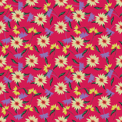 Textile and digital seamless floral vector design