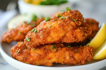 Fototapeta premium Crunchy chicken strip fillets