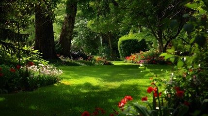 Obraz premium Gardens amazing corners of nature with flowering flower