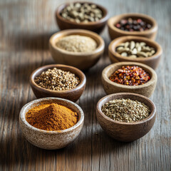 variety_of_spices_in_small_bowls_with_cumin