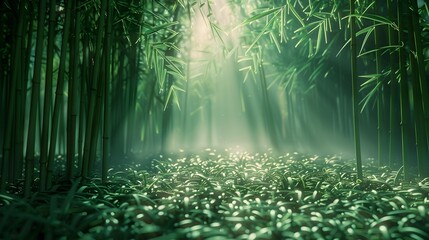 Tall slender stems stretching upward