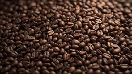 Fototapeta premium concept warm and Rustic view top paper, brown crumpled on beans coffee Roasted.