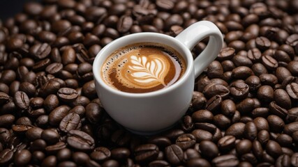 Fototapeta premium image space copy offers beans coffee dark roasted featuring Background.