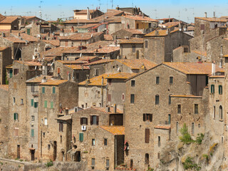 Detail of Pitigliano famous Tuscan Hilltop Town