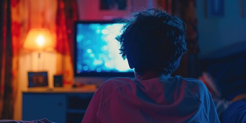 Unidentified individual gazing at the monitor