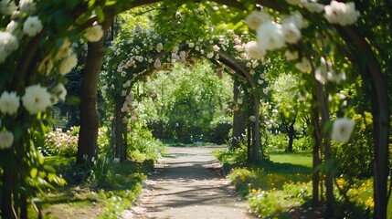 A path through the garden leading image