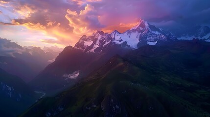 Perus trails wind through the andes mountains