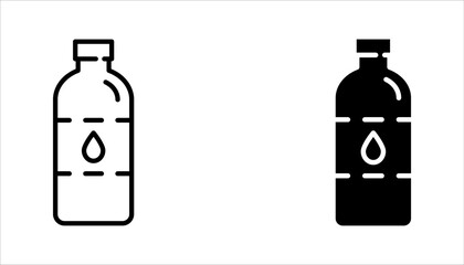 Plastic Bottle line icon set shape collection, thin line design vector illustration, on white background.