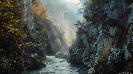 Gorge a deep cleft in the mountains