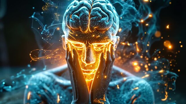 The concept of digital perplexity brain entangled in a wire