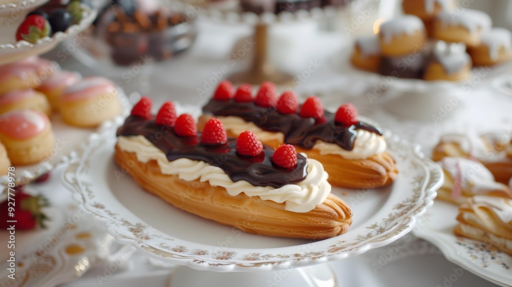 Wall mural cake with berries