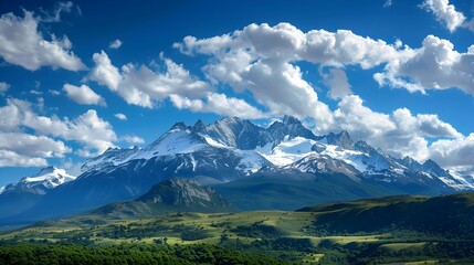 The ridges of patagonia stretch along the horizon