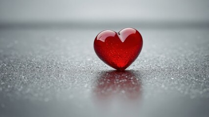 Fototapeta premium image space copy a picture the in else nothing with surface white a on above from seen is heart red A.