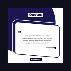 Quotes Square Social Media Post. Simple Trendy Quotes Design Template for Story, Testimonial, Review, Speech, Feedback, etc.