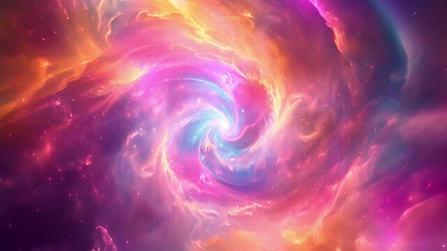 A mesmerizing display of swirling gases and vibrant hues as nuclear fusion takes over the dance floor.