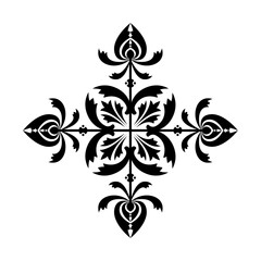 Ancient decorative pattern. Decorative element vector illustration. Architectural floral element.