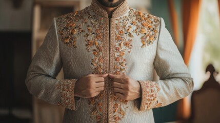 Man In Traditional Indian Wedding Attire