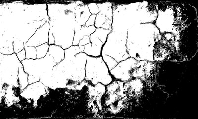 Cracked Concrete Wall Texture, Cement Background not Painted in Vintage Style for Graphic Design or Retro Wallpaper.