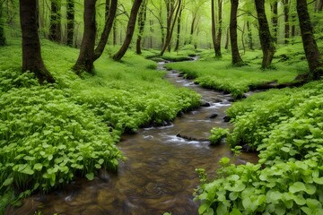 Fototapeta premium stream in the woods