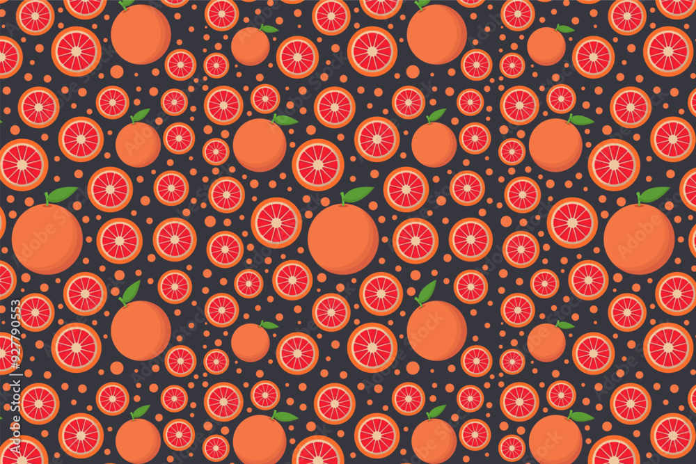 Sticker Grapefruit Pattern