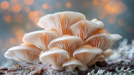 Delicate Cluster of Oyster Mushrooms