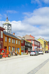 Traditional old wood homes in R&oslash;ros, Norway