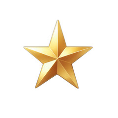 Fototapeta premium Removed background golden star isolated on white symbol award shiny decoration celebration vector