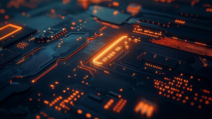 Obraz premium Circuit board composition background 