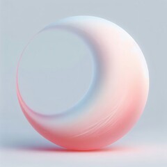 Obraz premium A modern, abstract representation of a smooth, curved shape with soft gradients, perfect for use in tech, design, or branding projects.