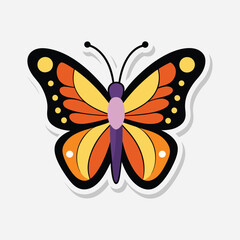 Butterfly Sticker vector illustration file