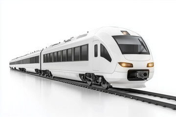 Fototapeta premium white train isolated on white background
