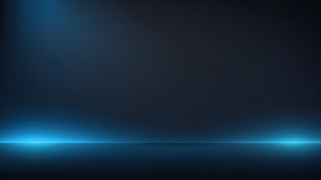 Abstract Blue Stage: A minimalist backdrop with a striking blue spotlight illuminating a dark stage, perfect for product displays, presentations, or graphic design projects. The stage is clean, simple