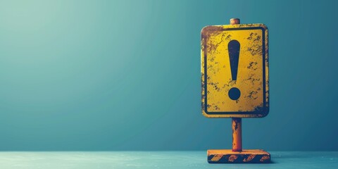 Digital Technology Caution Warning Sign Exclamation Symbol Signifying Potential System Error or Failure Urgent Website Maintenance Notice Available Online