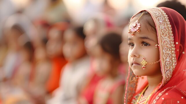 girl in red wedding dress india child marriage