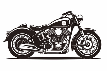 motorcycle retro bike silhouette vintage vector