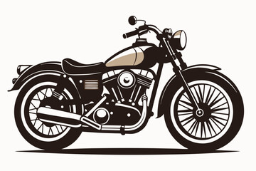 motorcycle retro bike silhouette vintage vector